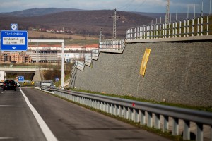 Az M0 körgyűrű felújított szakasza az M1 és M7 autópályák között.