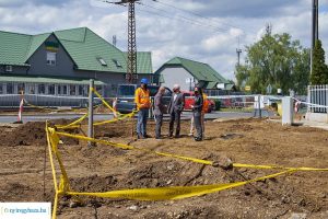 Munkabejárás Nyíregyházán a Kállói úti körforgalom építésénél