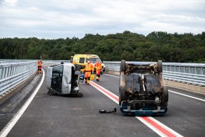 Katasztrófavédelmi gyakorlat a Vasszentmihályi völgyhídon