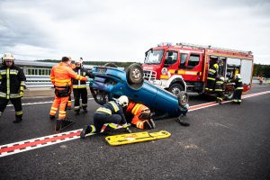 Katasztrófavédelmi gyakorlat a Vasszentmihályi völgyhídon