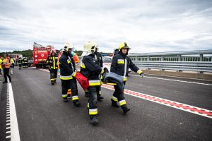 Katasztrófavédelmi gyakorlat a Vasszentmihályi völgyhídon